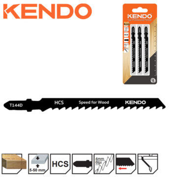 KENDO ΣΕΤ 3ΤΜΧ ΜΑΧΑΙΡΙΑ ΣΕΓΑΣ ΞΥΛΟΥ BASIC 100/74/4MM 46000601