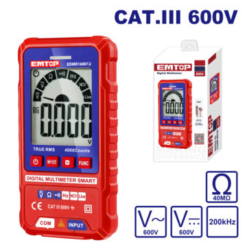EMTOP ΠΟΛΥΜΕΤΡΟ ΨΗΦΙΑΚΟ 600V CAT.III EDMR160012