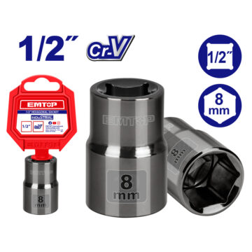 EMTOP ΚΑΡΥΔΑΚΙΑ ΕΞΑΓΩΝΑ 1/2" 8MM ESCT12081